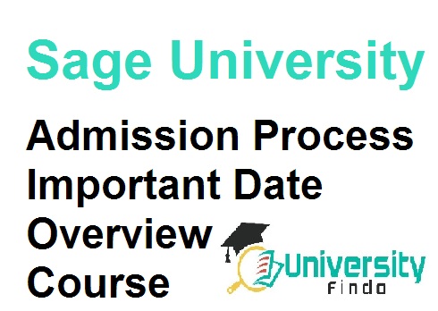Sage University Admission, Importants Dates