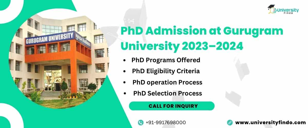 PhD Admission at Gurugram University 2023–2024