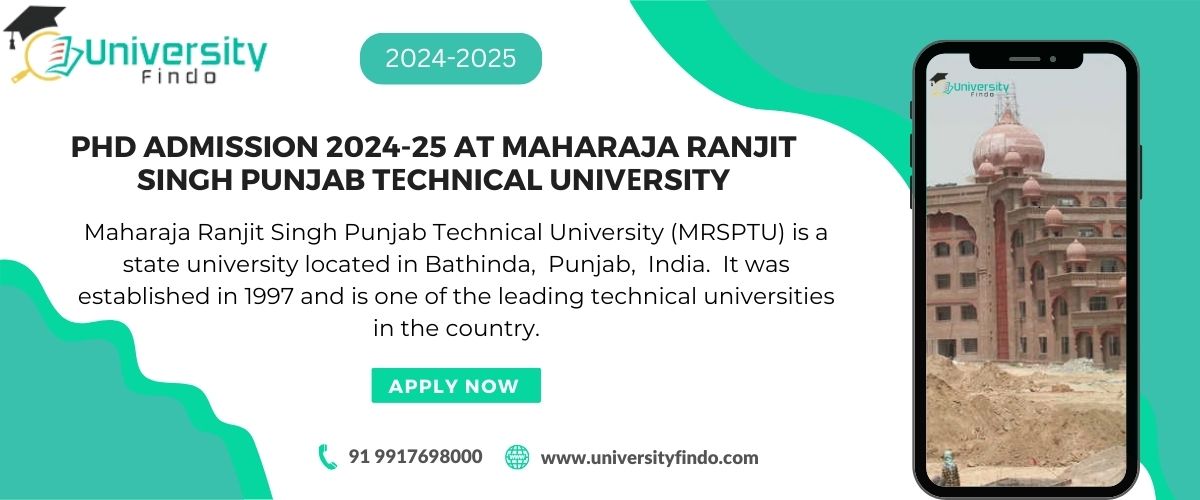 Maharaja Ranjit Singh Punjab Technical University PhD Admission 2024-25