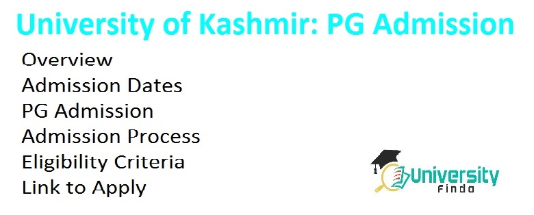 University of Kashmir: PG Admission and Important Dates