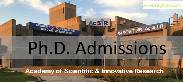 AcSIR PhD Admission 2023 starts
